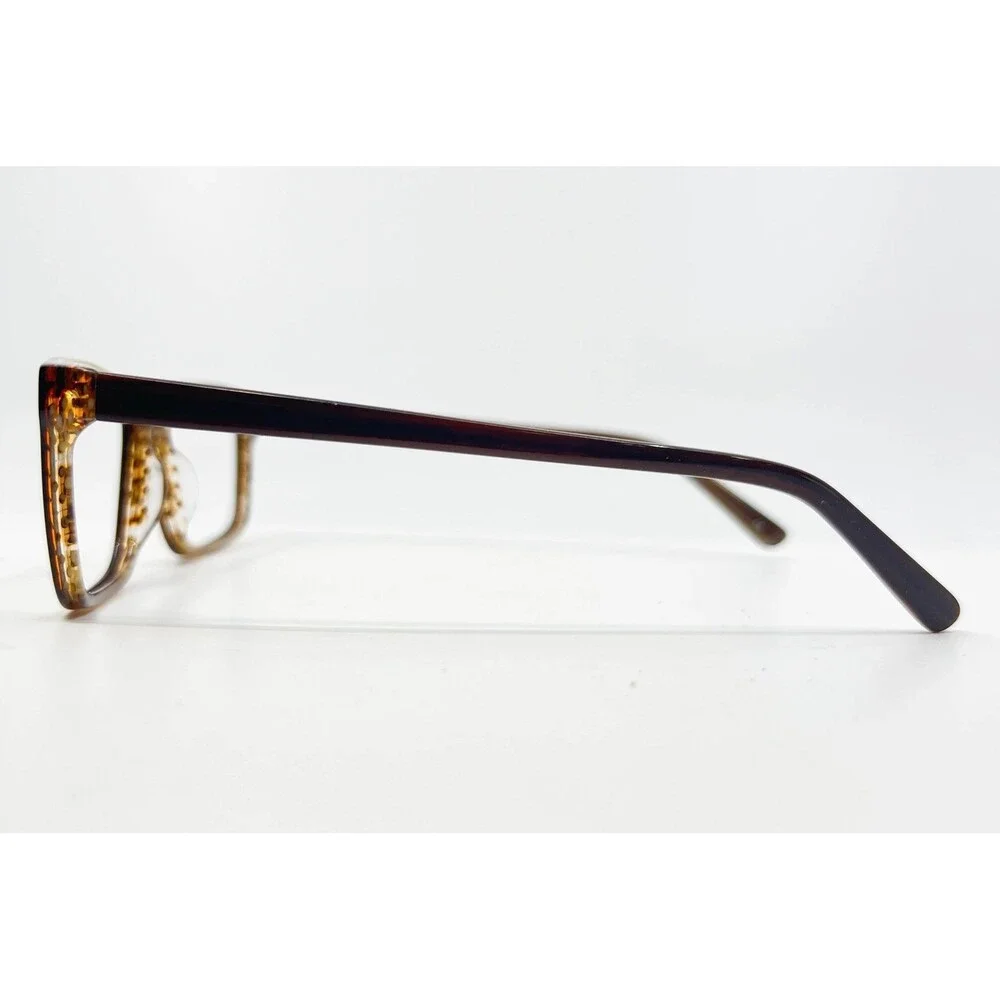 CPE 205 Eyeglass Frames Mens Brown Stripe Rectangular 55-16-140